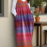 Women's Gradient Art Casual Loose Denim Vest Dress