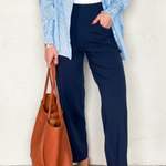 Cozy Travel Office Casual Elastic Wide-leg Pants