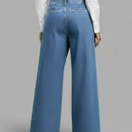Women's High‑Waisted Relaxed Wide‑Leg Denim Jeans — Everyday Comfort