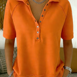 Casual And Cozy Short-sleeved Cotton Sweatshirt