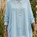 Retro Peter Pan Collar Irregular Hem Sweater Pullover
