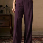 Women's Solid Color High-waisted Casual Loose Corduroy Wide-leg Pants