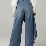 Women's High-waisted Relaxed Fit Wide-leg Jeans With A Stylish Design.