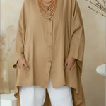 Women's Loose And Comfortable Linen And Cotton Shirt