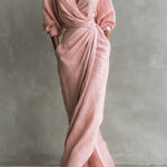 Women's Linen And Cotton Extra-long Dress