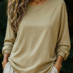 Women's Casual Cozy Loose-fitting Cotton Sweatshirt