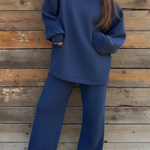 Cozy Sweatshirt And Wide-leg Pants Two-piece Set
