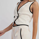 Women's Victoria Fitted Vest Pants Casual Trendy Suit