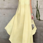 Stylish Minimalist Irregular Hem Maxi Dress