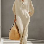 Loose And Cozy Linen And Cotton Dress