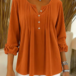 Women's Comfort Corduroy Pleated Cotton Top