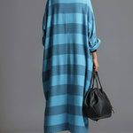 Cozy Plaid Print Loose-fitting Stand-collar Dress