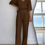 Women's Linen And Cotton Jumpsuit