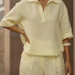 Women's Casual Linen And Cotton Shirt And Wide-leg Pants Two-piece Set