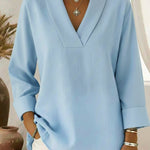 Vintage And Elegant Shawl Collar Linen Shirt