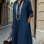 Cozy 100% Cotton Denim Shirt Dress