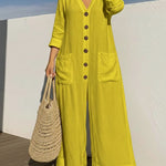 Women's Cozy And Casual Linen And Cotton Jumpsuit