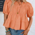 Women's Bubble Short-sleeved Top