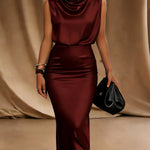 Women's Satin Sleeveless Dress