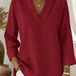 Vintage And Elegant Shawl Collar Linen Shirt