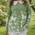 Butterfly Valley Art Print Peter Pan Collar Sweater