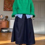 Women's Casual Cotton Skirt With Drawstring Waist
