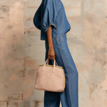 Cozy Stylish Zip-up Top And Wide-leg Jeans Set