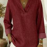 Vintage Shawl Collar Denim Shirt