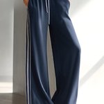 Casual Color-block Sweatshirt And Pants Two-piece Set