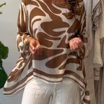 Loose-fitting Casual Printed Chiffon Top