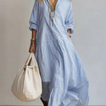 Women's Casual Striped Loose-fitting Dress