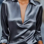 Women's Christmas Gorgeous Satin V-neck Top