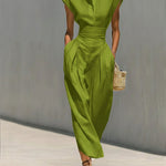 Waist-cinching Linen And Cotton Sleeveless Dress