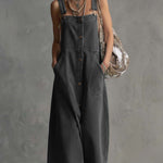 Women's Casual Loose Sleeveless Denim Overalls Dress