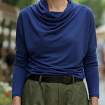 Women's Cozy Turtleneck Knitted Stretch Top