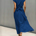 Waist-cinching Linen And Cotton Sleeveless Dress