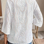 Women's Lace Embroidered Casual Retro Shirt