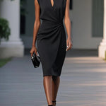 Elegant Slim Fit Sleeveless Dress