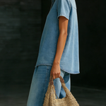 Casual Cozy Polo Collar Shirt And Jeans Denim Set