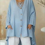 Women's Loose And Comfortable Linen And Cotton Shirt