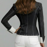 Stylish White Patchwork Denim Jacket