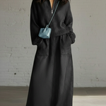 Casual Denim Stand-collar Zip-up Top And Skirt Two-piece Set