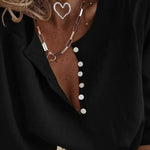 Women's Elegant Lace-trimmed Button-down Shirt