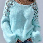 Women's Elegant Patchwork Lace Pullover Sweater