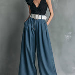 Women's High-waisted Casual Loose-fitting Wide-leg Jeans