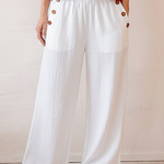 Cozy Breathable Loose Linen Cotton Wide-leg Pants