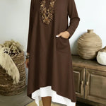 Women's Loose-fitting Casual Dress With Pockets