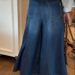 Women's Casual Washed Wide-leg Denim Jeans