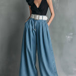 Women's High-waisted Casual Loose-fitting Wide-leg Jeans