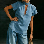 Minimalist Cozy Style Denim Set